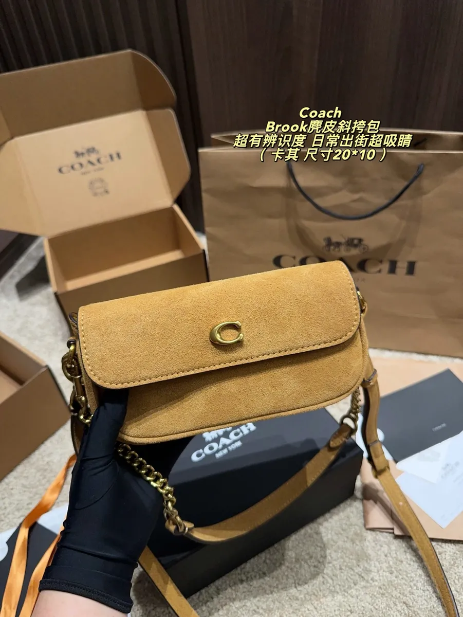 Coach Suede Chain Satchel Bag — source photograph 1 of 3