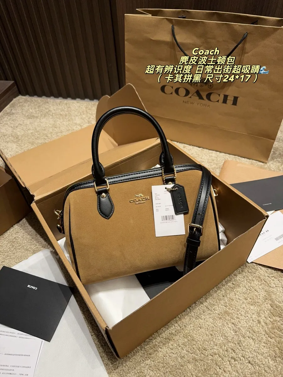 Coach Suede Satchel Bag — source photograph 1 of 3