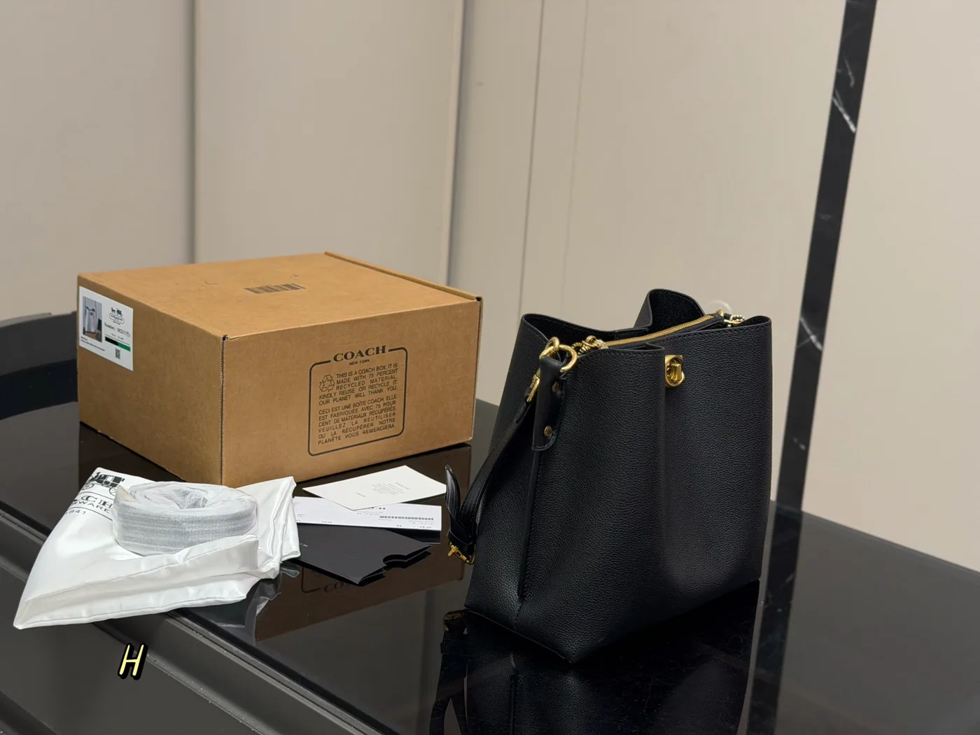 Coach Willow Bucket Bag, black — full bucket bag