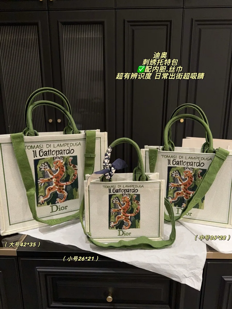 Dior Book Tote Embroidered Canvas Tote Bag — source photograph 1 of 3