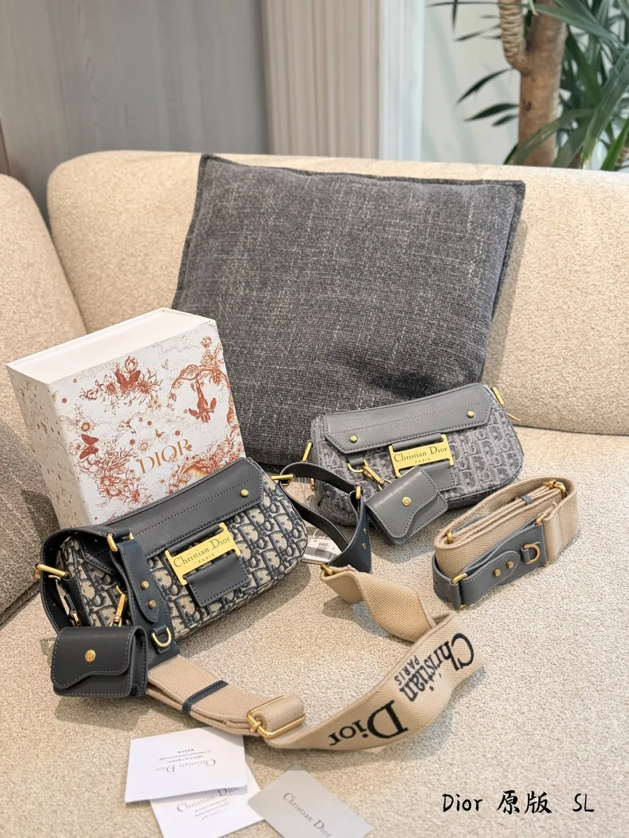 Dior Canvas Monogram Shoulder Bag — source photograph 1 of 3