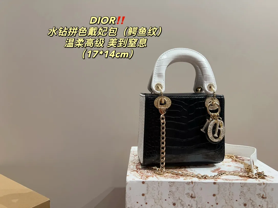 Dior Croc Embossed Handbag — source photograph 1 of 3