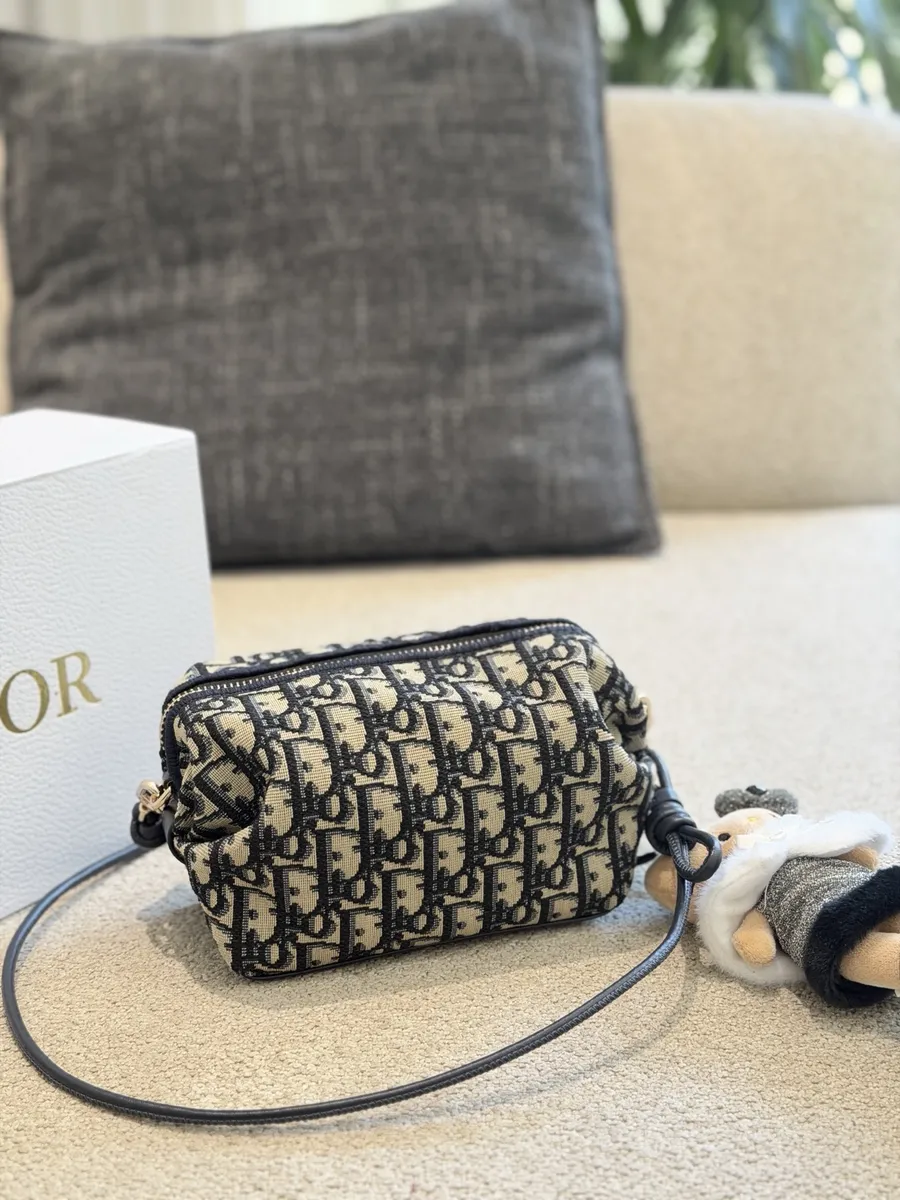 Dior Embroidered Canvas Camera Bag - 18 × 12 × 6 cm — source photograph 1 of 3