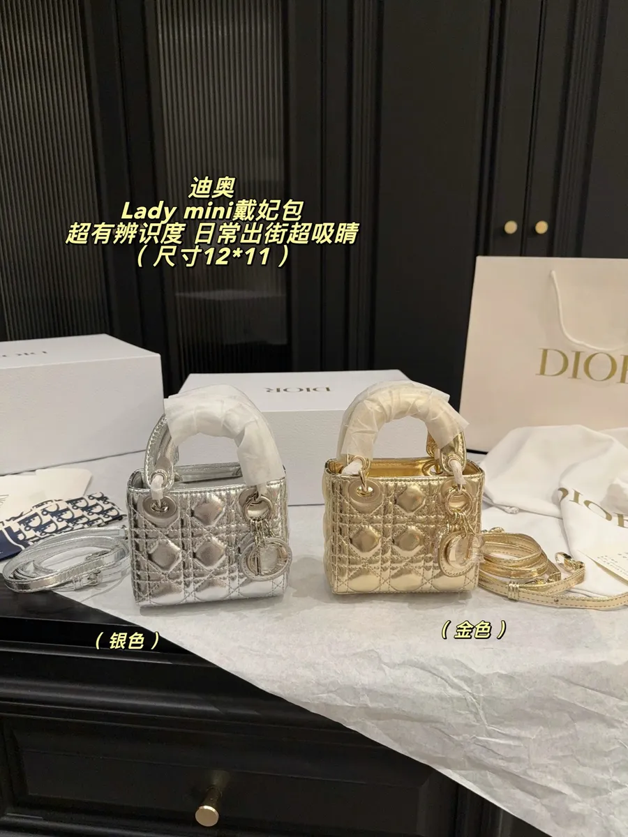 Dior Lady Check Chain Top Handle Bag — source photograph 1 of 3