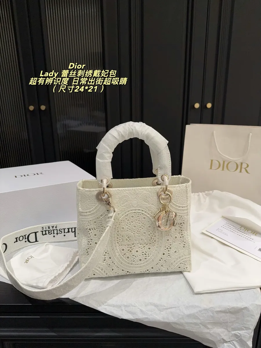 Dior Lady Embroidered Tote Bag — source photograph 1 of 3