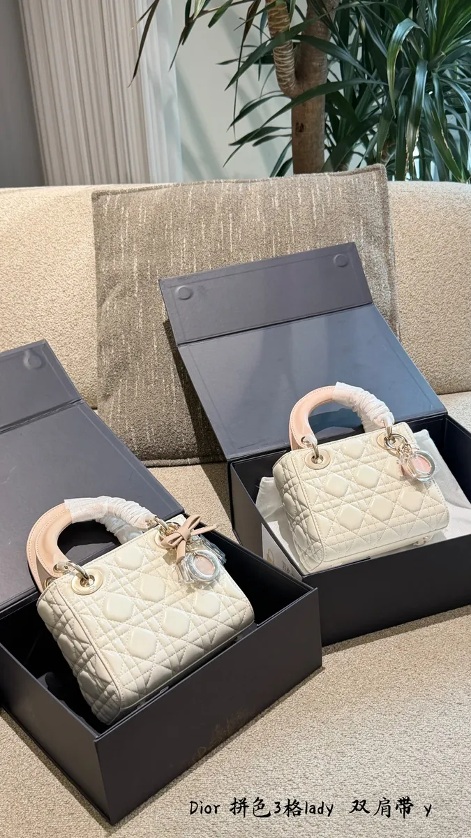 Dior Lady Quilted Check Crossbody Bag — source photograph 1 of 3