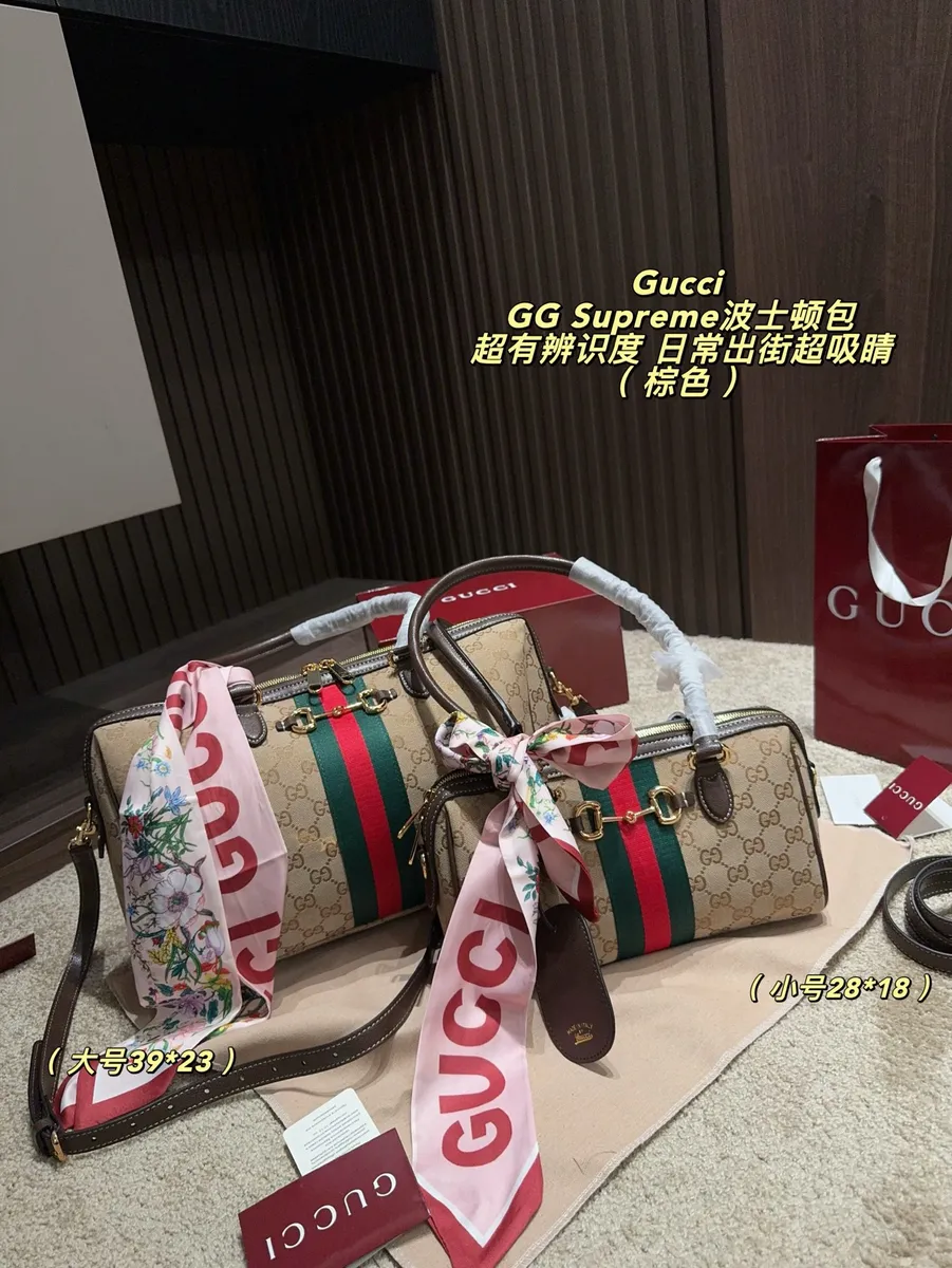 Gucci Canvas Printed Satchel Bag — source photograph 1 of 3