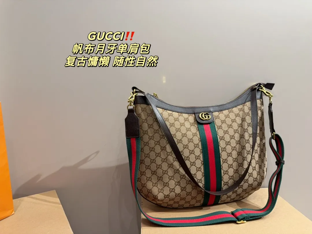 Gucci Canvas Shoulder Bag — source photograph 1 of 3