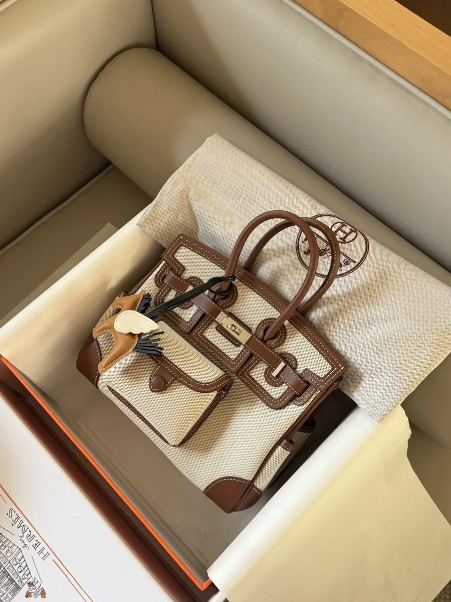 Hermès Birkin Canvas Handbag - 25 × 20 cm — source photograph 1 of 3