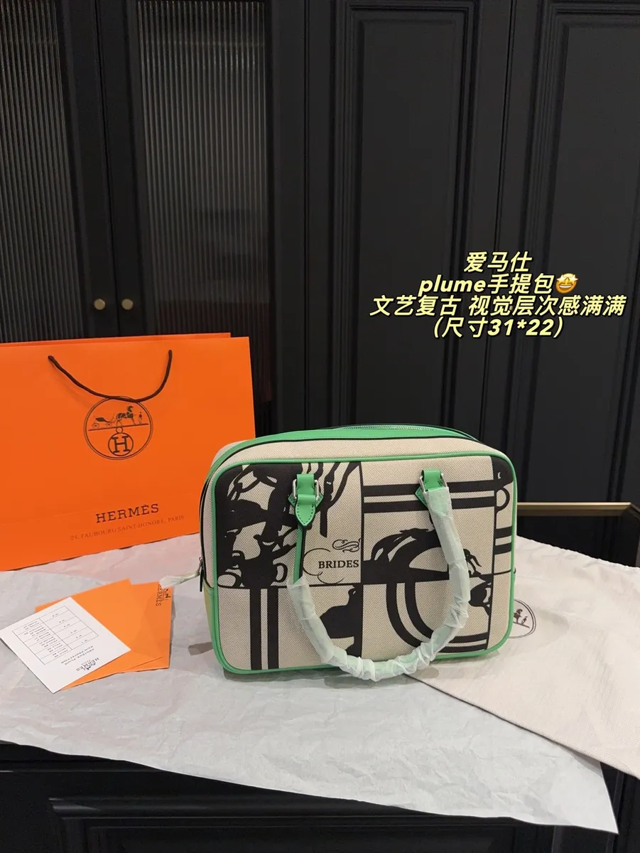 Hermès Canvas Top Handle Bag — source photograph 1 of 3