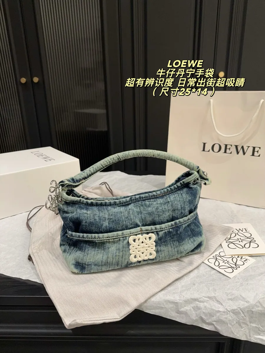 Loewe Denim Woven Handbag — source photograph 1 of 3