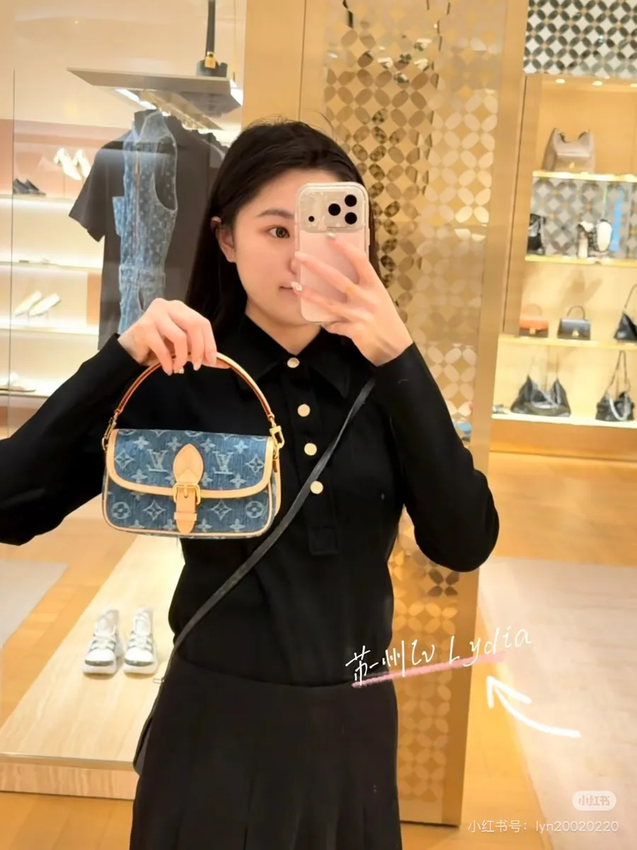 Louis Vuitton Diane Denim Shoulder Bag — source photograph 1 of 3