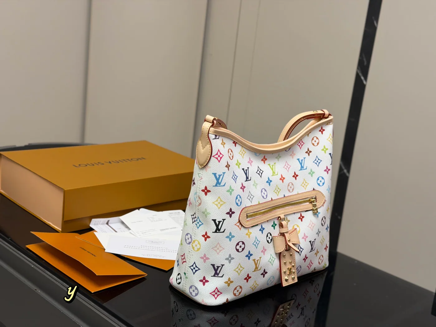 Louis Vuitton Lineup BB Shopping Tote, white multicolour — full white multicolour tote