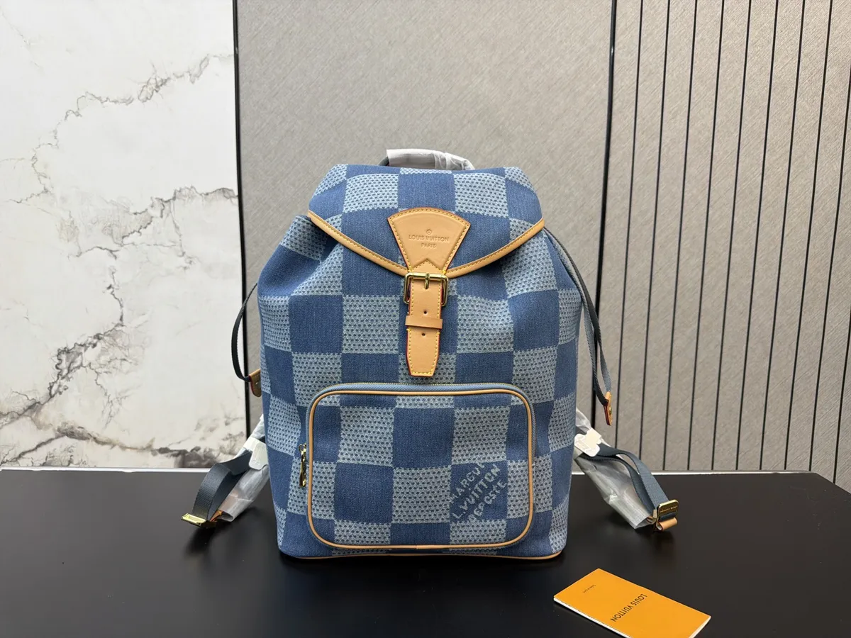 Louis Vuitton Montsouris Denim Backpack - 32 × 40 cm — source photograph 1 of 3