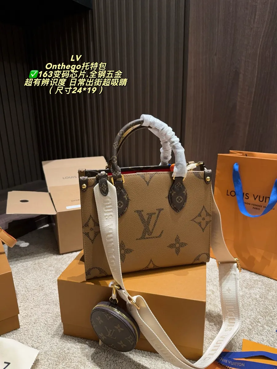 Louis Vuitton OnTheGo Canvas Monogram Top Handle Bag - 18 cm — source photograph 1 of 3