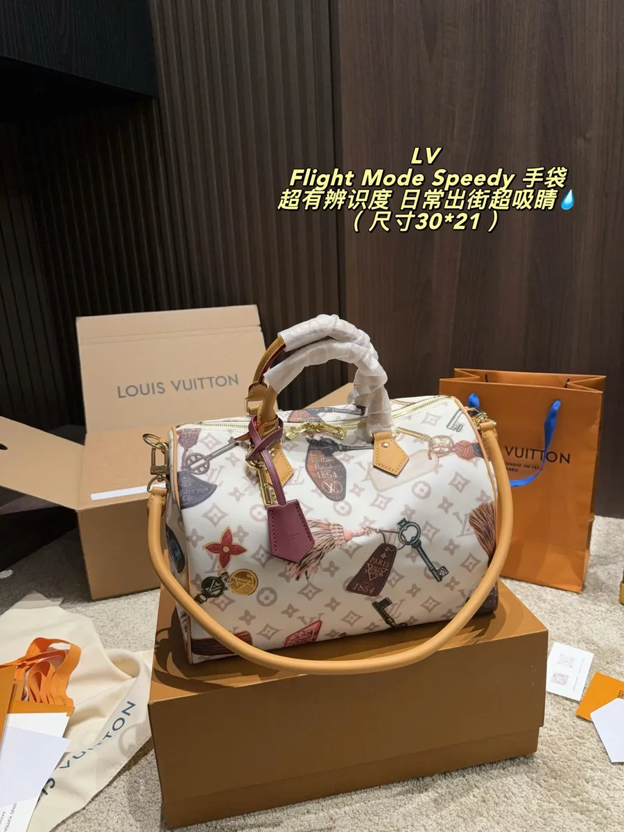 Louis Vuitton Speedy Canvas Crossbody Bag - 30 × 21 × 17 cm — source photograph 1 of 3