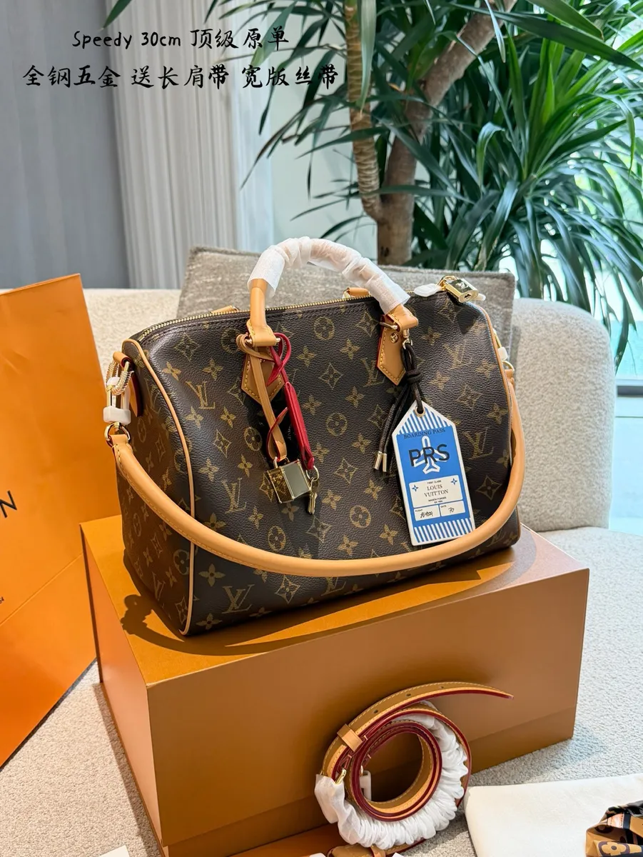 Louis Vuitton Speedy Canvas Monogram Crossbody Bag Replica - 30 × 21 × 17 cm — source photograph 1 of 3
