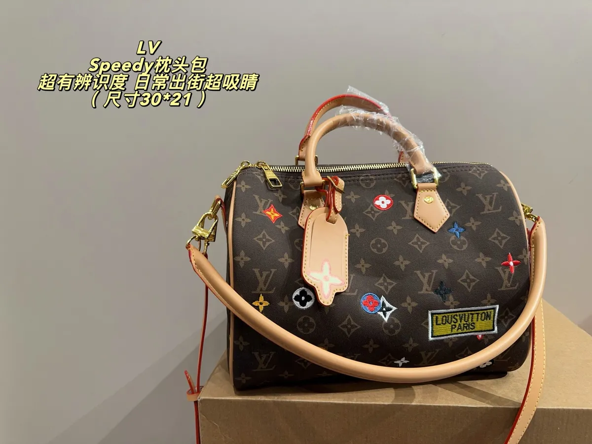 Louis Vuitton Speedy Embroidered Canvas Satchel Bag — source photograph 1 of 3