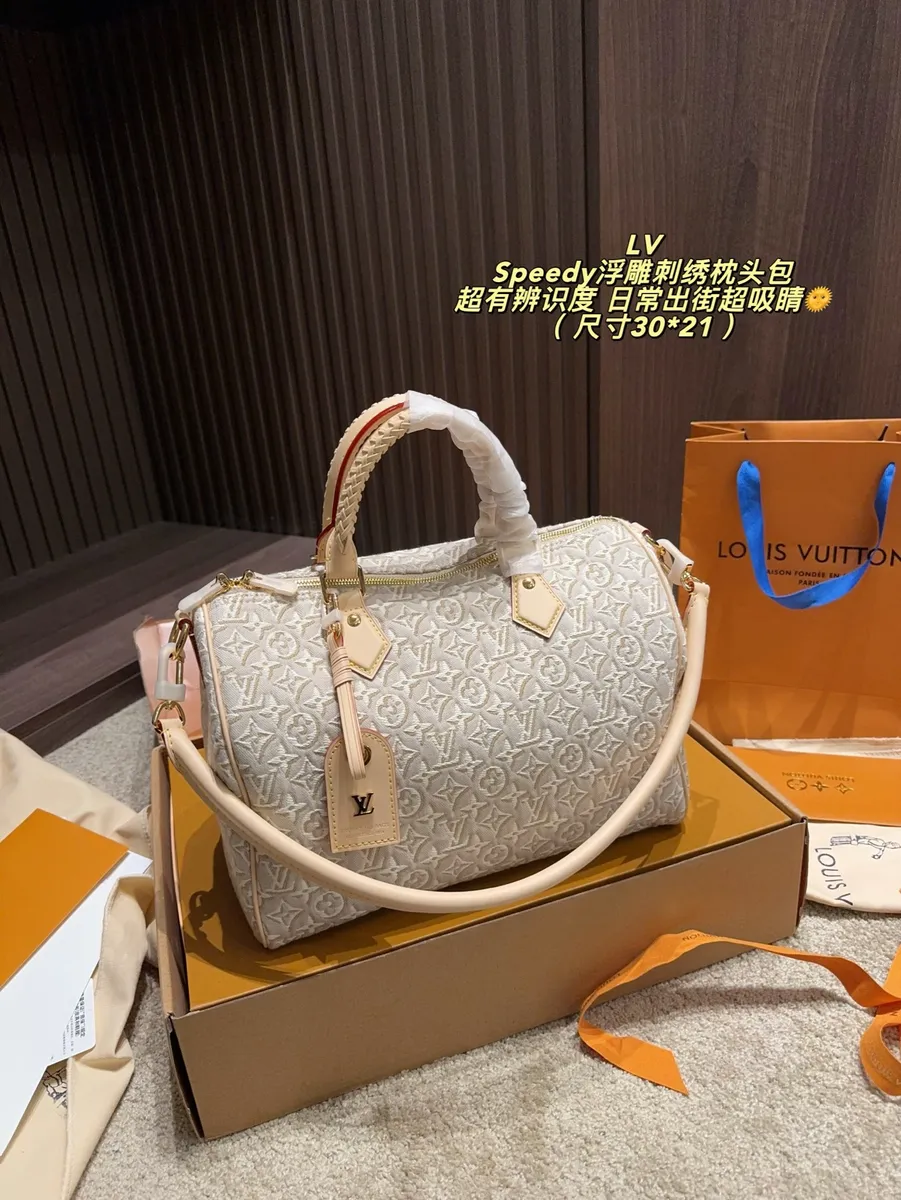 Louis Vuitton Speedy Embroidered Satchel Bag — source photograph 1 of 3