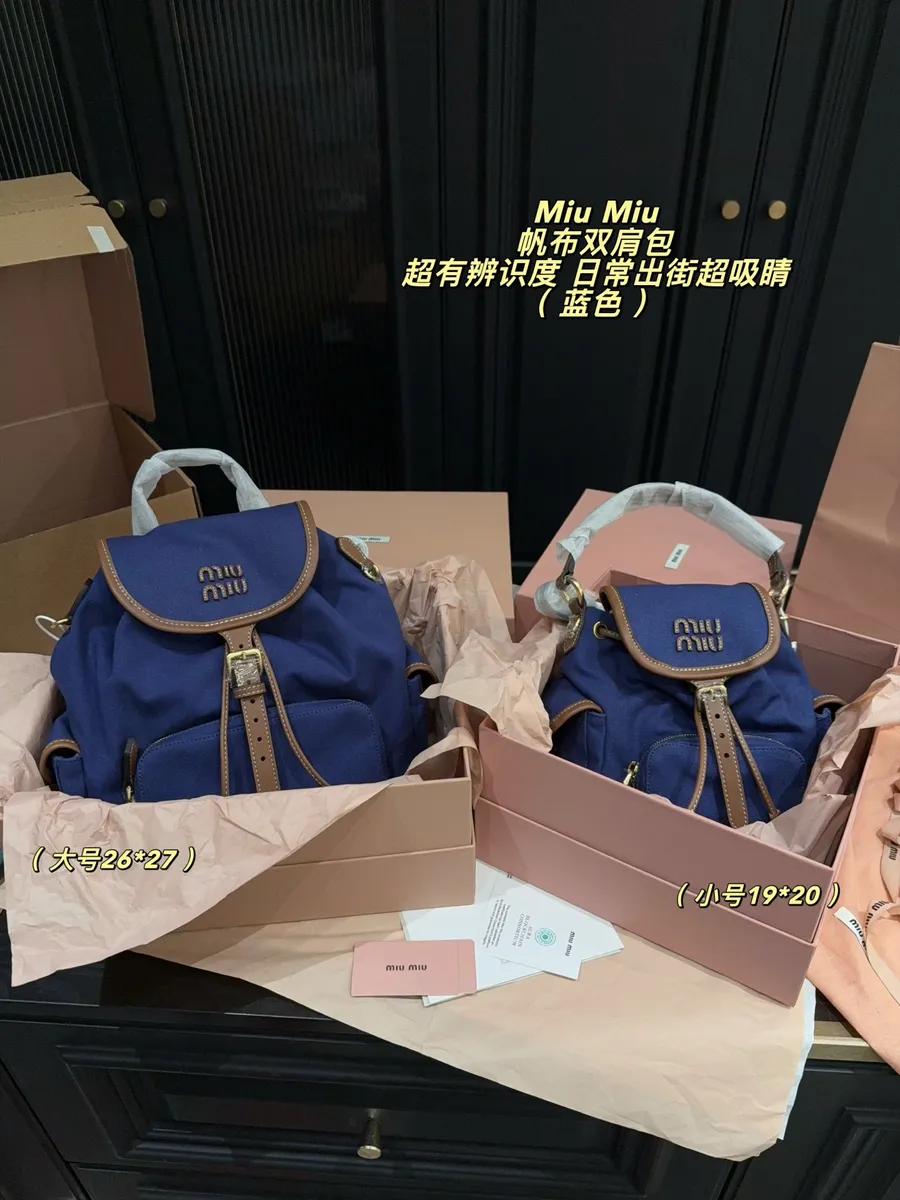 Miu Miu Canvas Backpack — source photograph 1 of 3