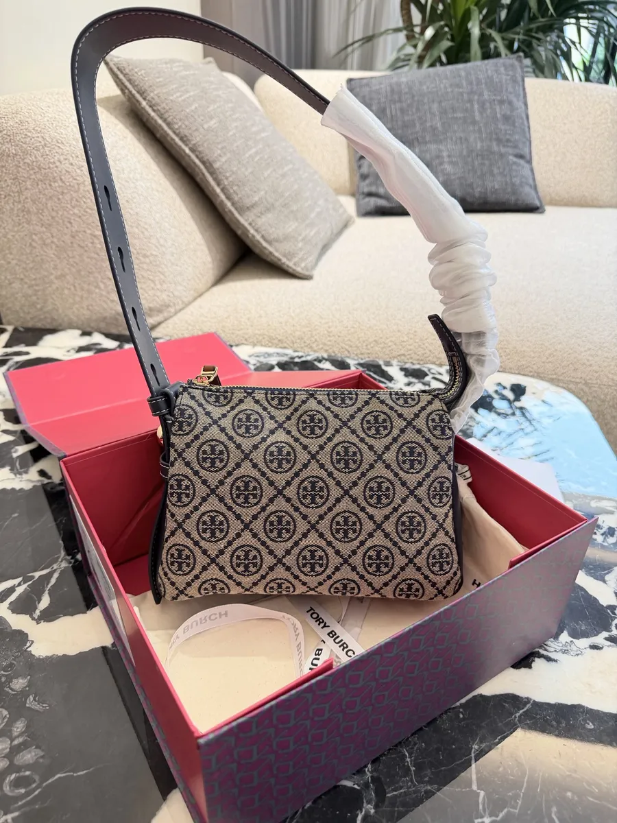 Tory Burch Romy Monogram Shoulder Bag - 25 cm — source photograph 1 of 3